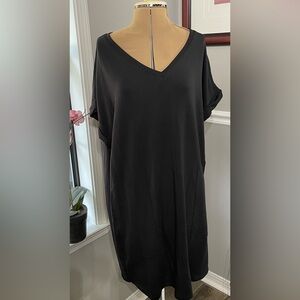 NWT LOFT Lou & Grey sz XL Black Signature Soft Dress